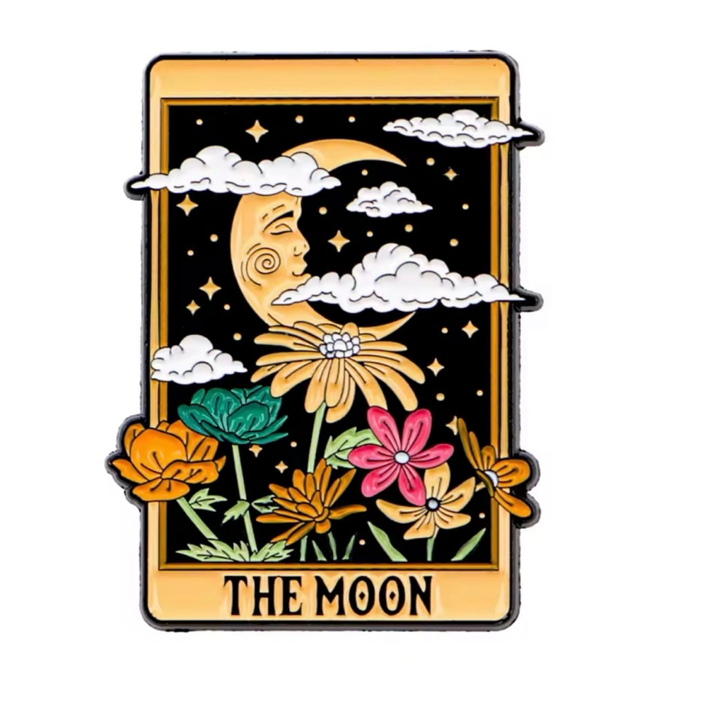 Tarot Card The Moon Enamel Pin